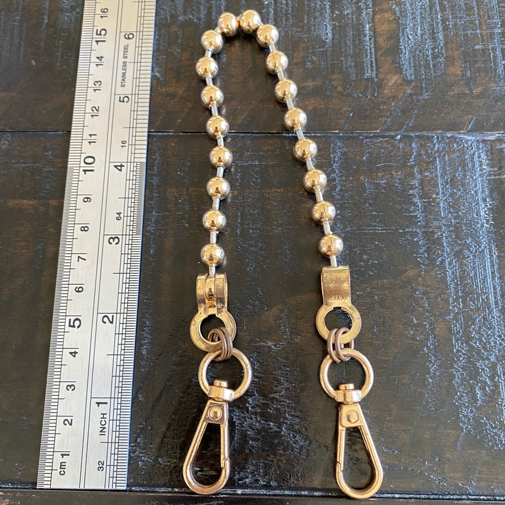 Gold Ball-Chain Strap with Lobster Clasps - Women's Accessory